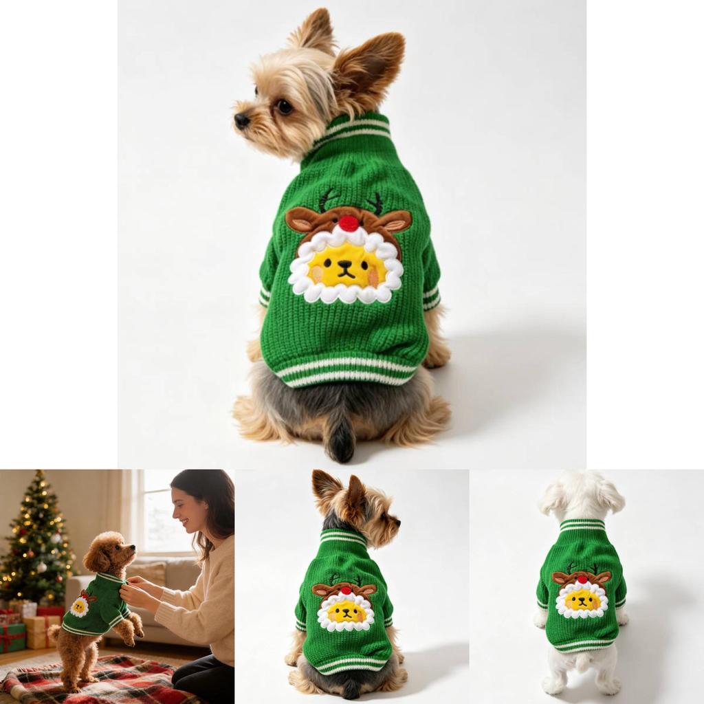 Pet Christmas Sweater Vest With Thick Wool For Tedy Dogs And Cats Perfect For Holiday Celebrations