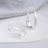 Retro Metal Hoop Earrings, Matte Brushed Finish, Minimalist Huggie Earrings, Designer Jewelry