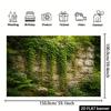 2D Fantasy Mondbeleuchtete Höhle Kulisse, Wald Wasserfall Natur Landschaft Party Banner