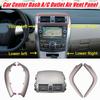 For Toyota Corolla Altis 2007 2008 2009 2010 2011 2012 2013 A/C Air Conditioning Air Vent Outlet Cover Frame Silver Trim Strip