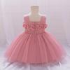 2024 One-Year-Old Baby Sling Princess Dress - Puffy Wedding and Birthday Outfit