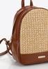 Wittchen Women's Backpack With Weave, Brown And Beige, Brown And Beige, Eco-Leather