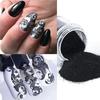 7g Canned Nail Art Black White Glitter Powder DIY Nail Glitter Powder Nail Art Jewelry Nails Decor