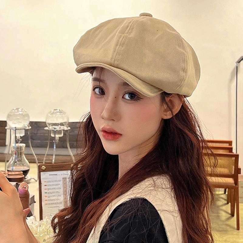 COKK Beret Women Hat Retro Black Painter Cap Octagonal Hats For Women Soft Beret Femme Women's Hat Casquette Gorro New 2023