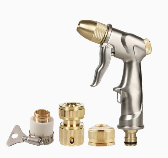 

Металлический садовый распылитель высокого давления, садовый опрыскиватель, шланг для воды, струйный пистолет для стирки газона, автомобиля, полива двора