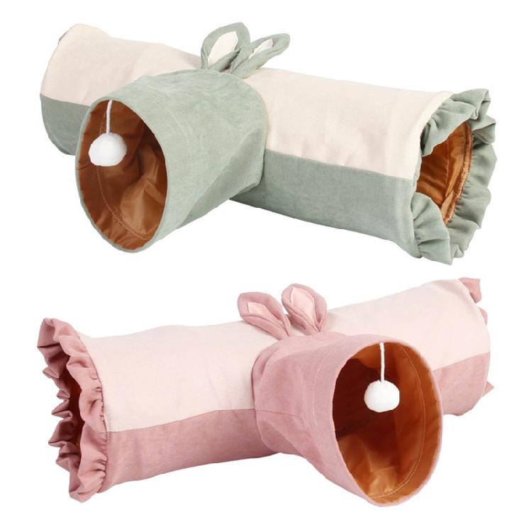3 Holes Foldable Funny Pet Tunnel Cats for Play Training Toys for Rabbit Tunn