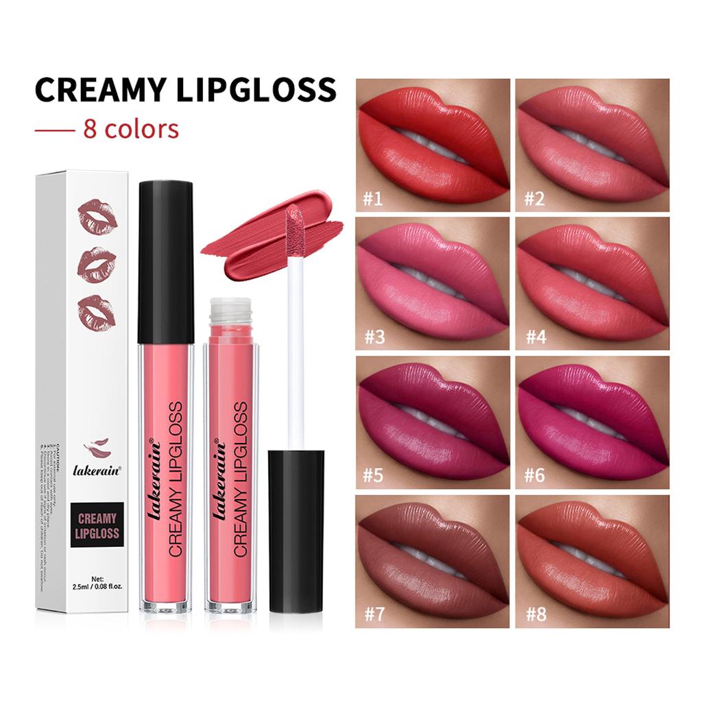 8 Colors of Matte Lip Glaze, Long-lasting Waterproof and Non-sticky Cream Matte Lip Glaze, 8 To Create A Perfect Makeup