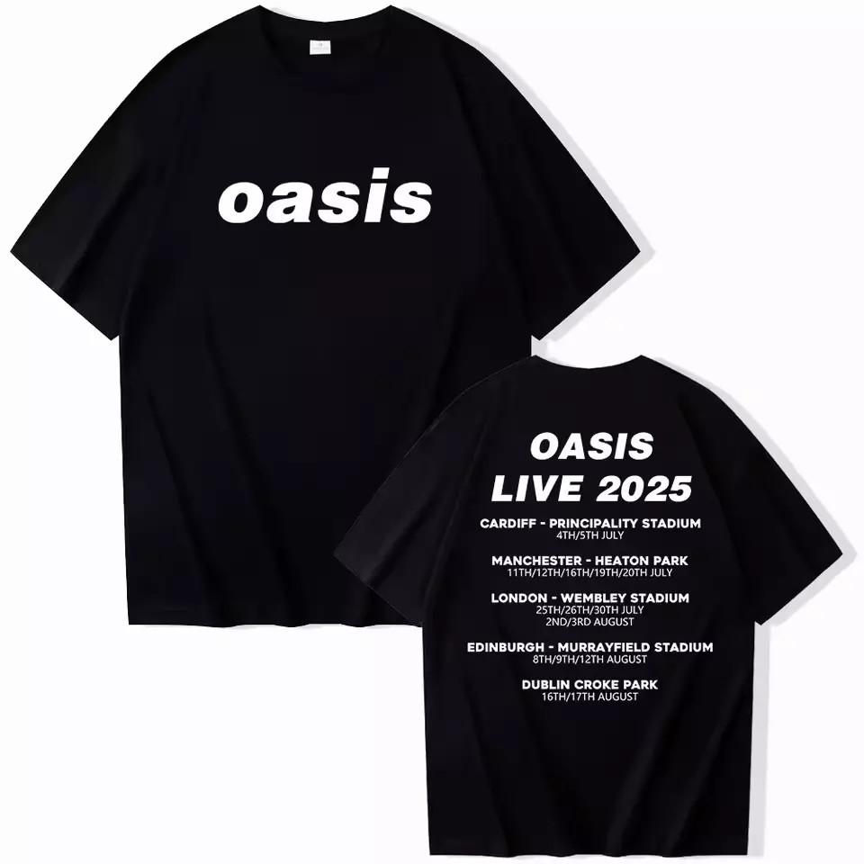 

Oasis live 25 тур 2025 Футболка для фанатов S-4XL Двусторонняя 4XL
