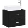 Bathroom Furniture Set Black Oak Engineered Wood