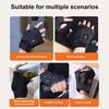 Motorcycle Half Finger Heated Gloves Rechargeable Mittens 3 Temp Settings Winter Fingerless Gloves  Heating Thermal Gloves