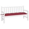 VidaXL Garden Bench Cushion, Bench Cover with String Ties, Waterproof Outdoor Cushion, Bordeaux Red 361611