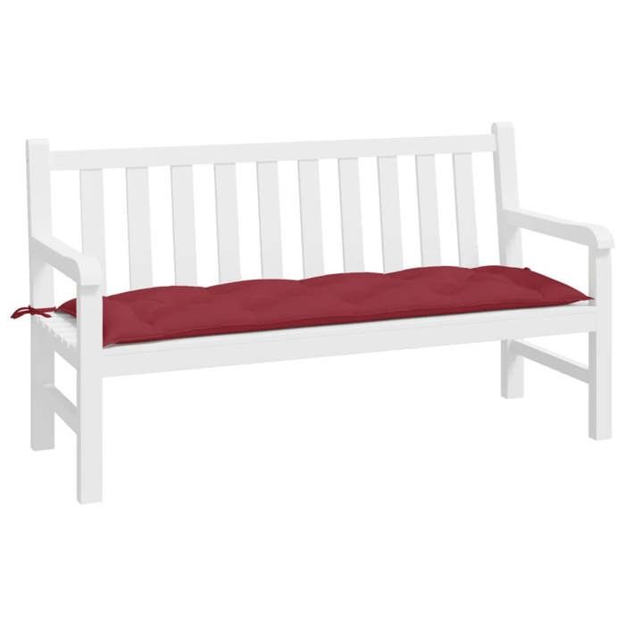 VidaXL Garden Bench Cushion, Bench Cover with String Ties, Waterproof Outdoor Cushion, Bordeaux Red 361611