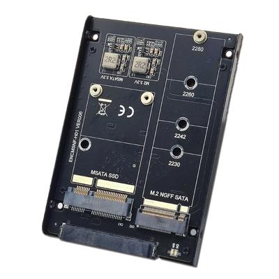 M.2 ngff msata ssd para sata 3.0 2.5 ''adaptador m.2 ssd conversor cartão jbod adaptador para 2230/2242/2260/2280 cartão 6gbps