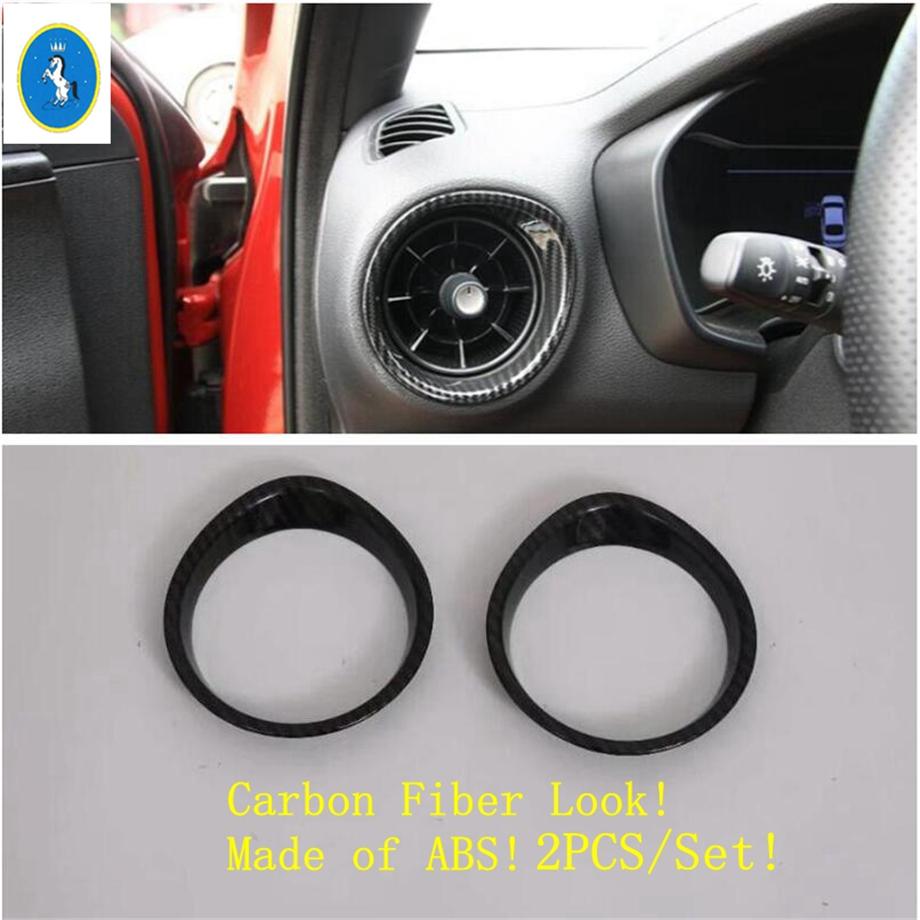 Carbon Fiber Look Side Air Outlet / Headlight switch / Middle Air Outlet Cover Trim For Kia Cerato Forte K3 -