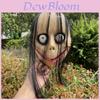 Scary Long Hair Momo Mask Plastic Halloween Horror Movie Party Costume Prop