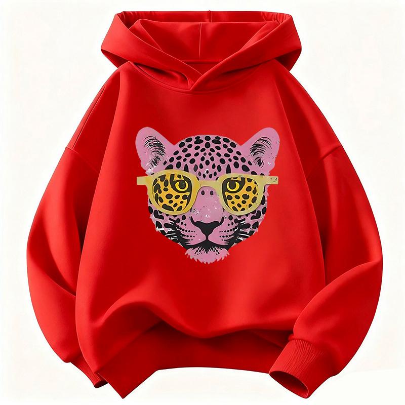 Fashion Tiger Printed Graphic Hoodie Kids Children's Sweatshirt Hoody for Boys Girls Spring Casual Hoodies