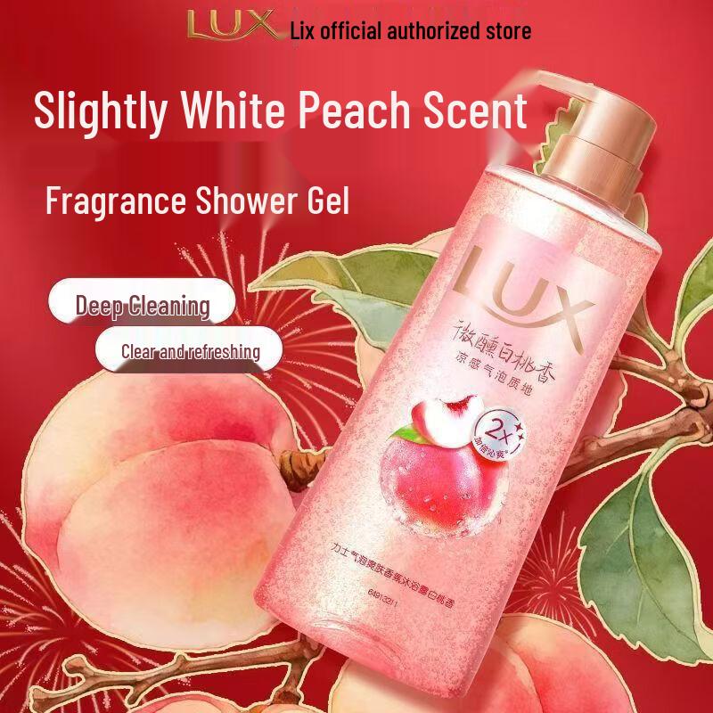Lux White Peach Bubble Shower Gel