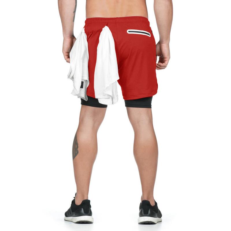 Summer Men's Casual Running Shorts - Multi-Pocket, Double Layer, Plus Size Fitness