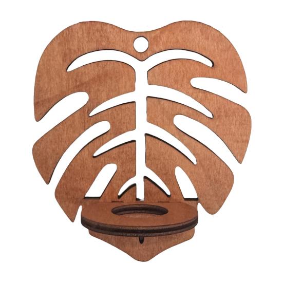 Wall Air Plant Holder Wooden Geometric Air Plant Stand Rustic Wall Mount Planter for Home Living Room Bedroom Decor