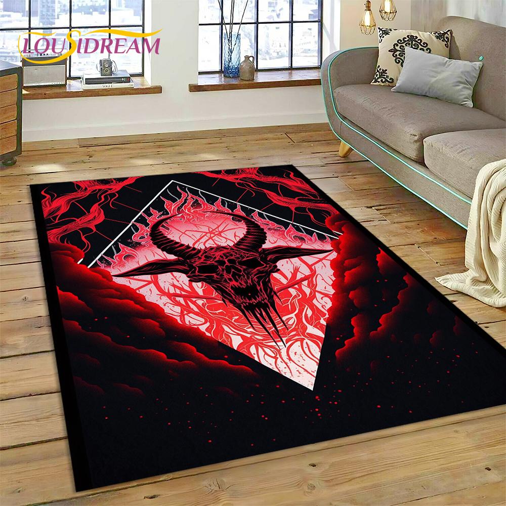Gothic Horror Monsters Demon Ghost Carpet Rug for Bedroom Living Room Home Sofa Decoration,Children Game Large Decor Floor Mat
