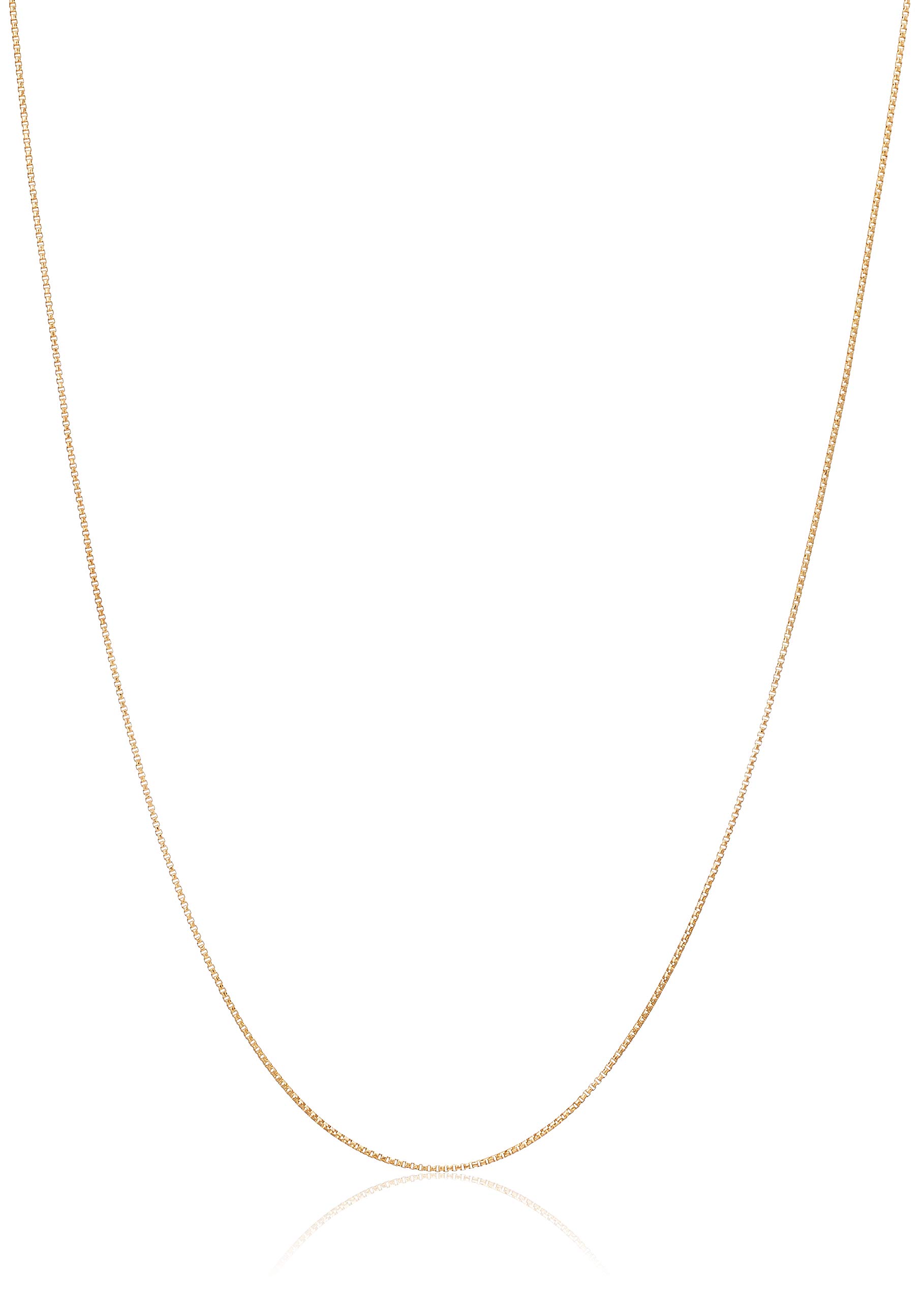 

Exedia 18K Gold Cut Venetian Chain Necklace Box Chain Length Adjustable up to 45cm with Free Adjuster GNSBX E45 [Exedia] Women s (K18) 16-sided жовтий