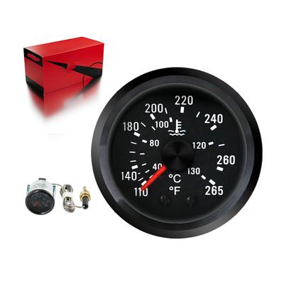 Mechanical Car Water Temperature Gauge 12V 24V 52mm Gauge with 1 2NPT Sensor and LED Backlight for Automotive Use