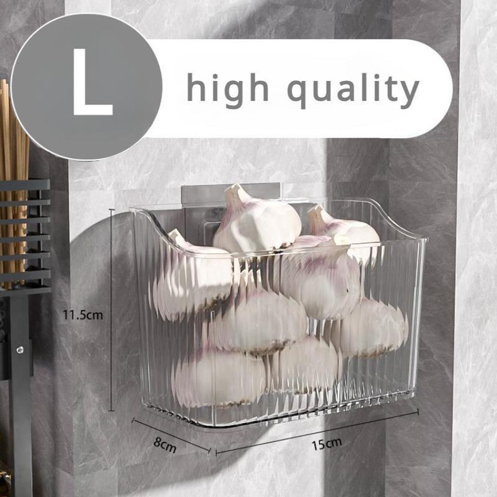 Organizer Bins Wall Mounted Floating Shelves Fridge Organizer Stackable Clear Plastic Storage Bins for Kitchen, Bathroom