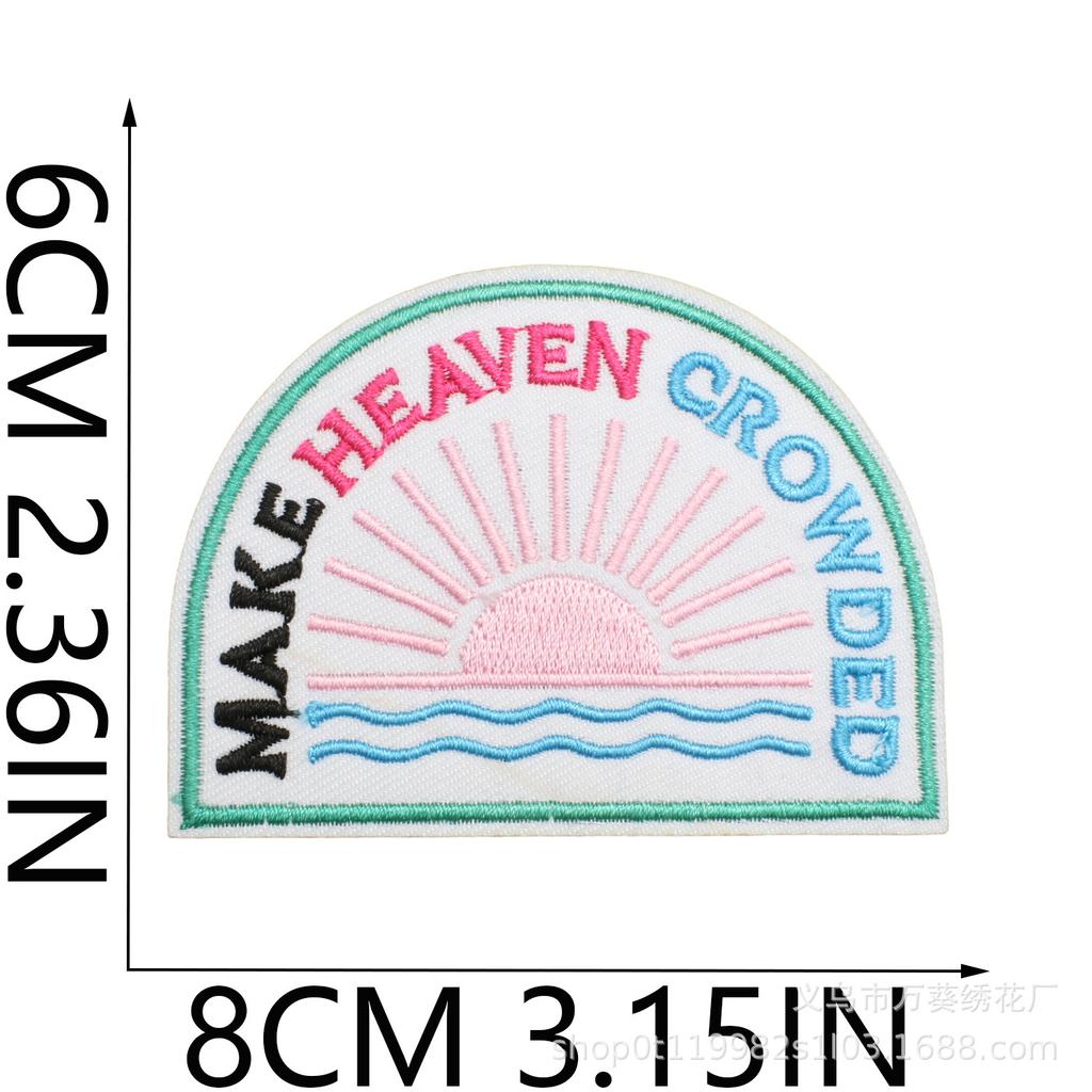 Believe In Light Positive Energy Embroidery Cloth Sticker Bag Decoration Jesu Patch Sticker Faith English Alphabet Embroidery Seal Ironing
