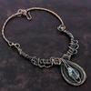 Seraphinit Halskette Kupferdraht umwickelte Halskette Verstellbare Halskette Kupferschmuck Handgefertigte Edelstein Halskette Geschenk für Mama Erstaunlicher Schmuck