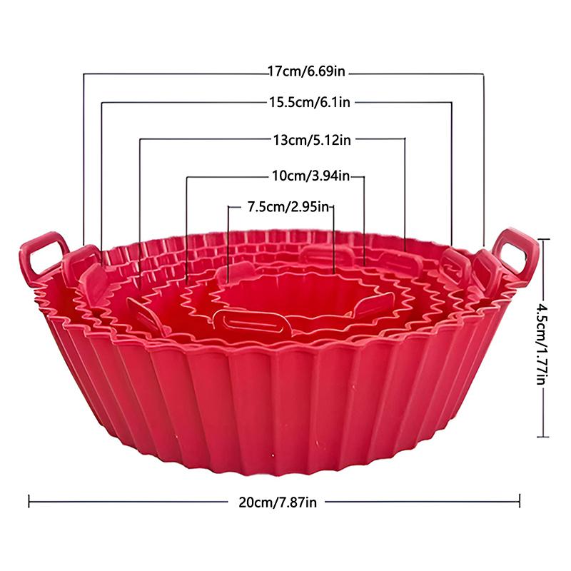 Heißluftfritteuse Backblech Ofen Backblech Frittierkorb Matte Heißluftfritteuse Silikontopf Ersatz Grillpfanne Backform Pizzablech