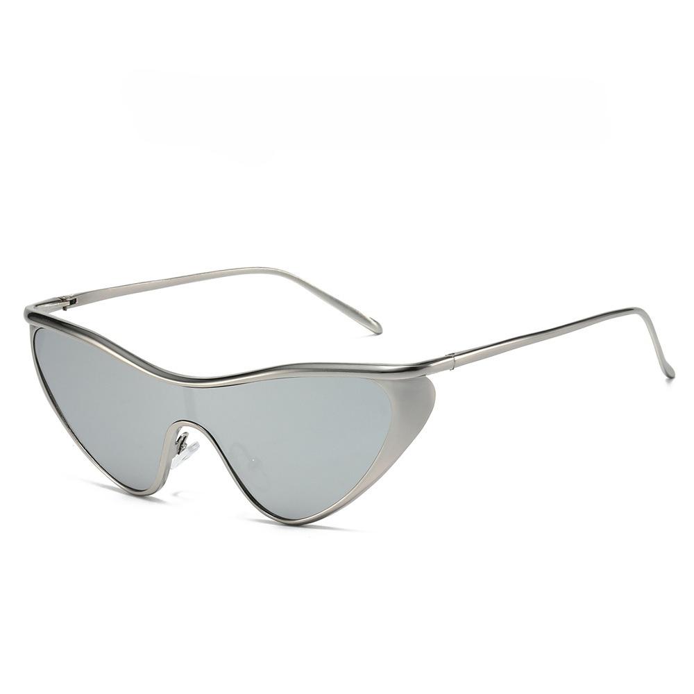 

Y2K Punk Cat Eye Sunglasses Women Luxury Brand One-Piece Sun Glasses for Lady Vintage Shield Eyewear UV400 Shades Goggle