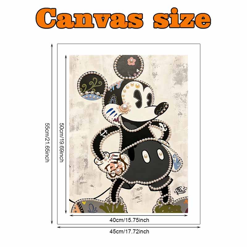Disney Pearl Art Painting Home Wall Decor Mickey Gemstone Painting Picture Crafts Adult/Beginner Gift Creative Home Decor Unframed