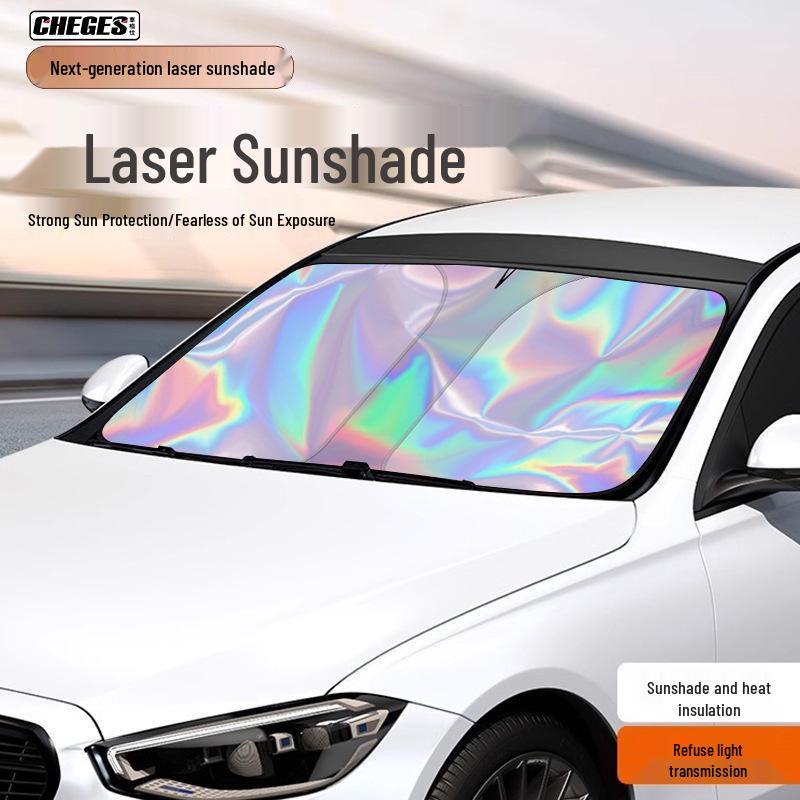 Car Windshield Laser Sunshade - Heat Insulation & UV Protection