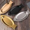 Dish Shaped Steamed Fish Plate Creative Egg Plate Barbecue Plate Tray Plates Korean Style Stainless Steel Plates Dishes Loza