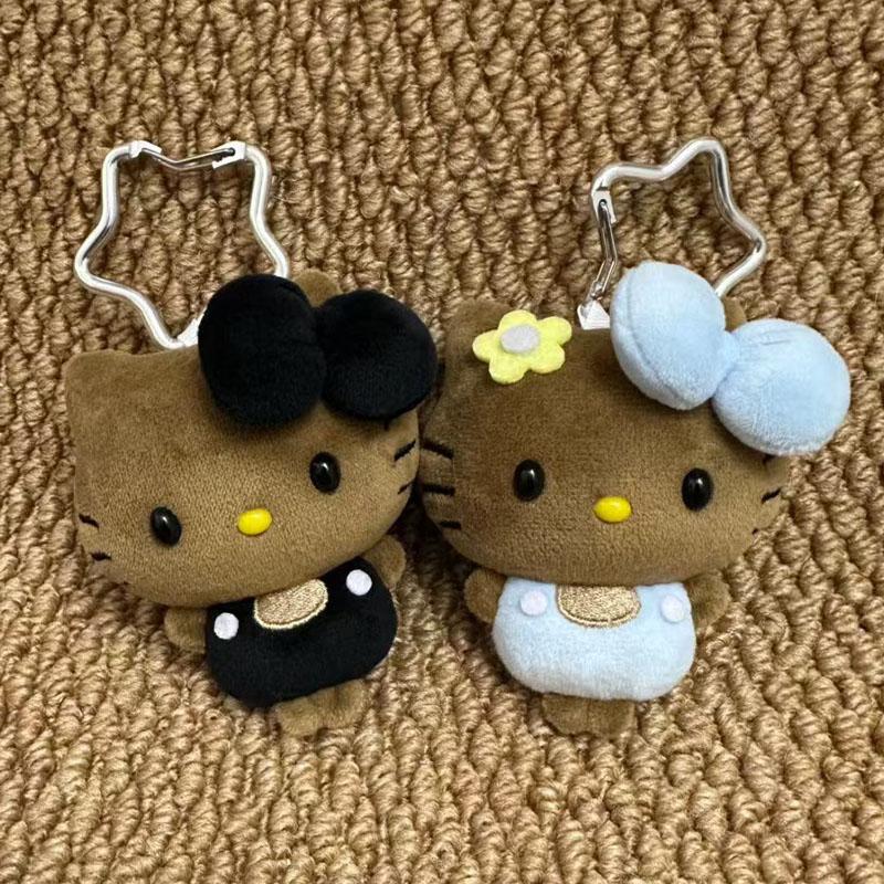 New Hello Kitty Keychain Cartoon Plush Bag Pendant Bow Soft Cute Girl Series Pendant Versatile Gift