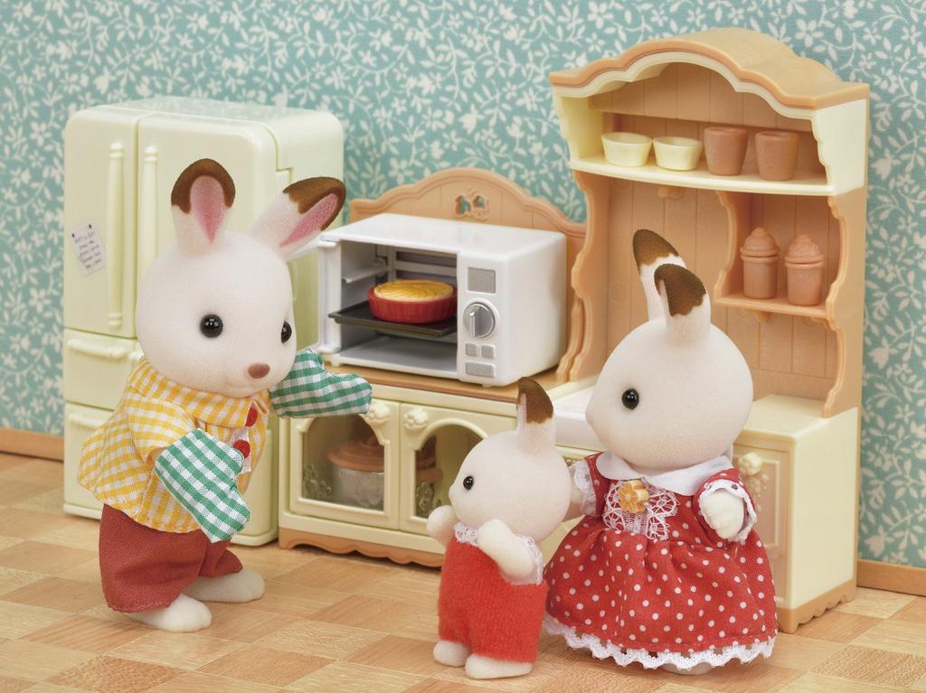 Sylvanian Families Nábytek [Sporák a regál] Ka-425 Certifikováno značkou ST, od 3 let, Hračka Domeček pro panenky, Sylvanian Families, EPOCH