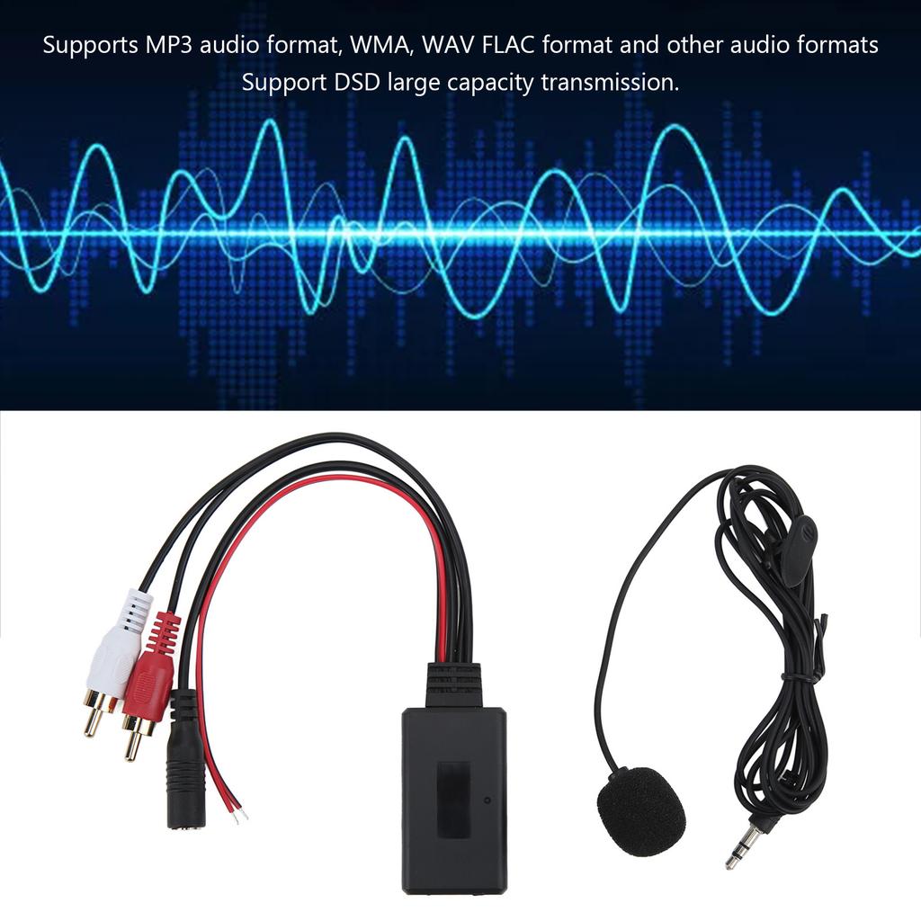 Auto Bluetooth AUX IN Adapter Kabelloses Kabel mit Mikrofon Freisprecheinrichtung für Pioneer mit 2 RCA Audio-Anschlüssen