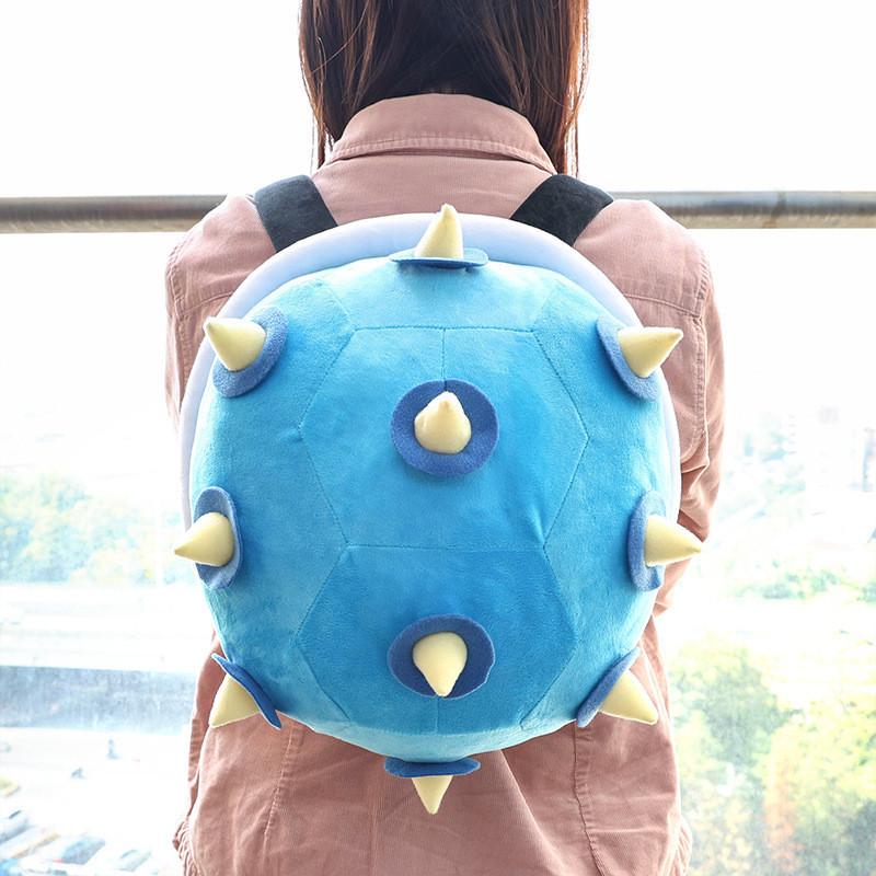 30cm Mario Turtle Shell Plush Backpack With Koopa Dragon Son Kids Shoulder Bag