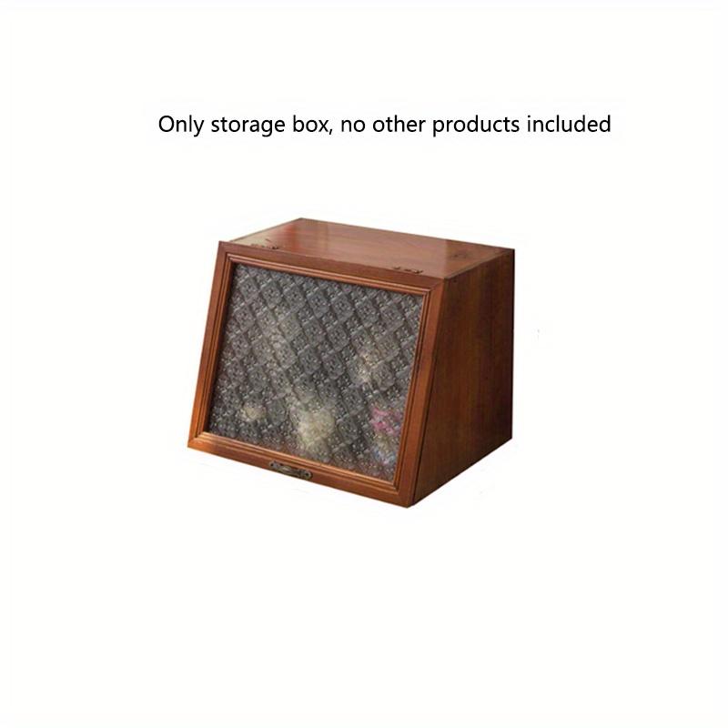 

1 шт. винтажная пыленепроницаемая коробка для хранения косметики, чашек и всякой всячины с прозрачной/яблочно-стеклянной крышкой, идеально подходит для дома и общежития. Frosted glass