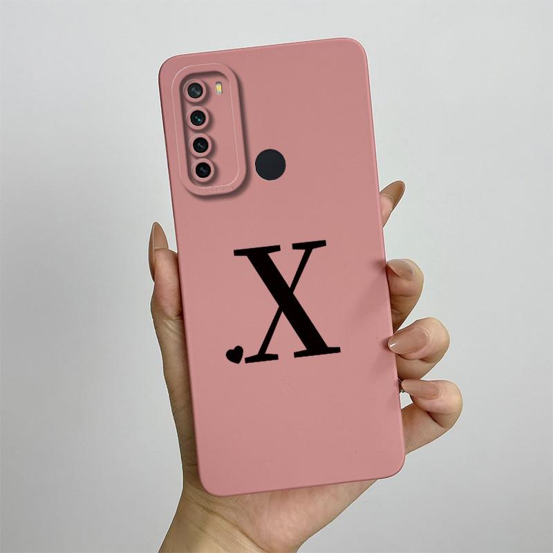 For Xiaomi Redmi Note 8 Case Redmi Note 8T Cover Redmi Note 8 Pro Cases Luxury Letters Square Phone Case Shockproof Back Cover