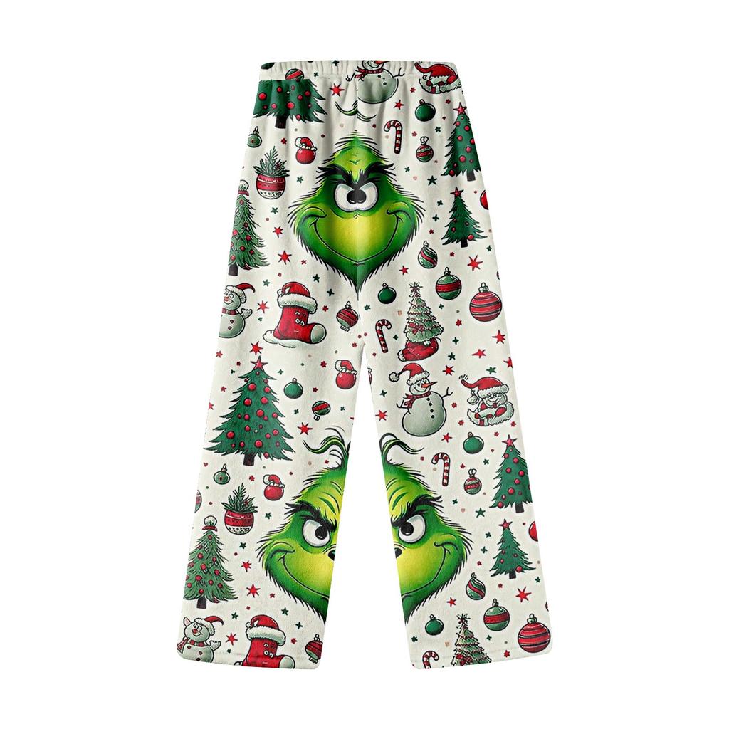 Damen Winterhose in voller Länge, lange Hose mit Weihnachtsdruck