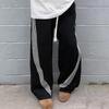 Loose Fit Sweatpants with Drawstring Waist and Side Stripe for Men and Women Casual Sportswear Trousers