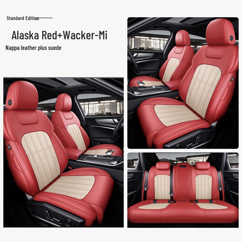 Universal Suede Car Seat Cover: Full Coverage, Ventilated, All-Season Cushion