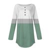 Women's Fashion Loose Button Collar Print Long Sleeve T-Shirt Tops Pullover