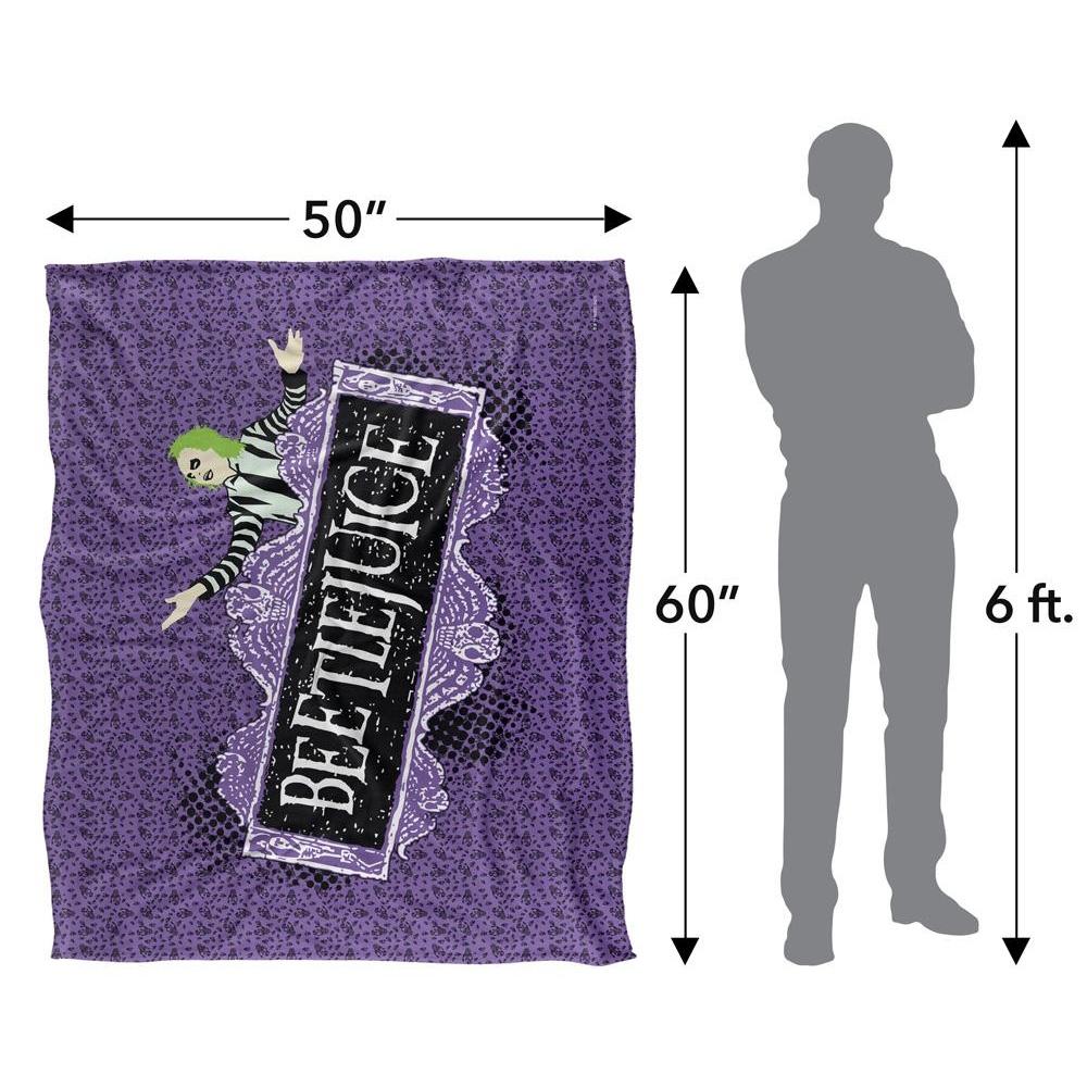 Beetlejuice Silky Logo Supersoft Blanket