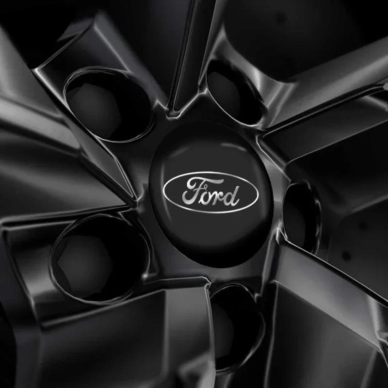 Nowa Naklejka na Samochód 2026 Ford Nowy 2025 Gorąca 4 szt. Naklejka na Koło Samochodowe Logo Dekal na Felgę Dla Ford Kuga Focus Fiesta Ecospor