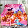 1PC Wink Club Flannel Blanket, Use for Birthday/Holiday Gift, Soft Blanket for Sofa/Bed/Camping/Office/Tourism Use,All Seasons