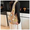 New Handwoven Bag Women's Small Fresh Casual Large Capacity Shoulder Bag Personalized Flower Hollow Handbag