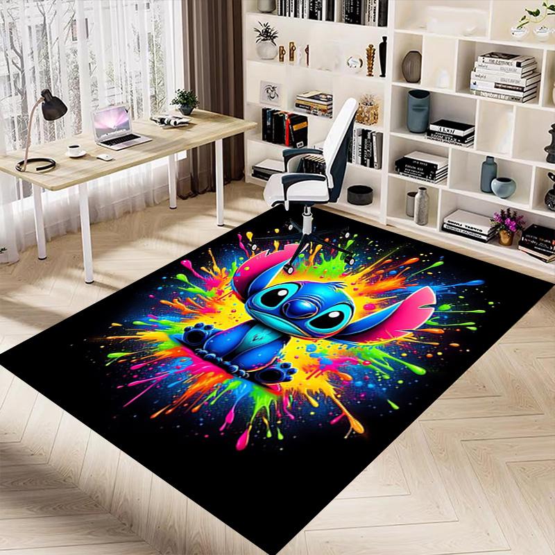 Colorful Stitch Explosion Carpet For Playroom Bedroom Living Room Sofa Home Decorkids Game Area Rug Nonslip Floor Mat