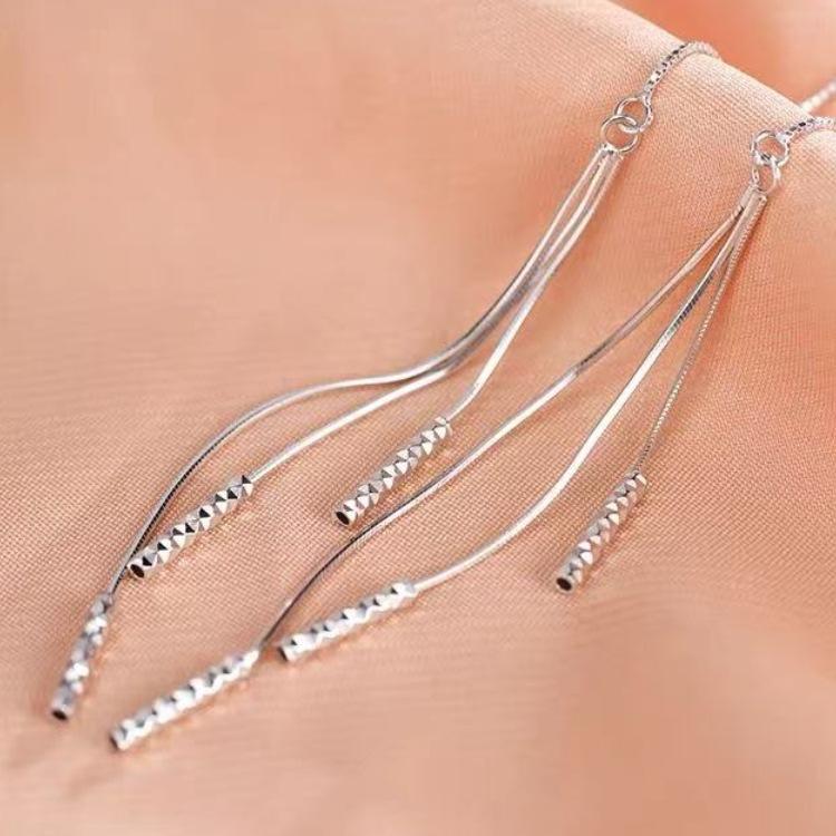Flowing Tassel Long Ear Wire Elegant Earrings for Women, Featuring A Small and Exclusive Style. Ear Pendants.